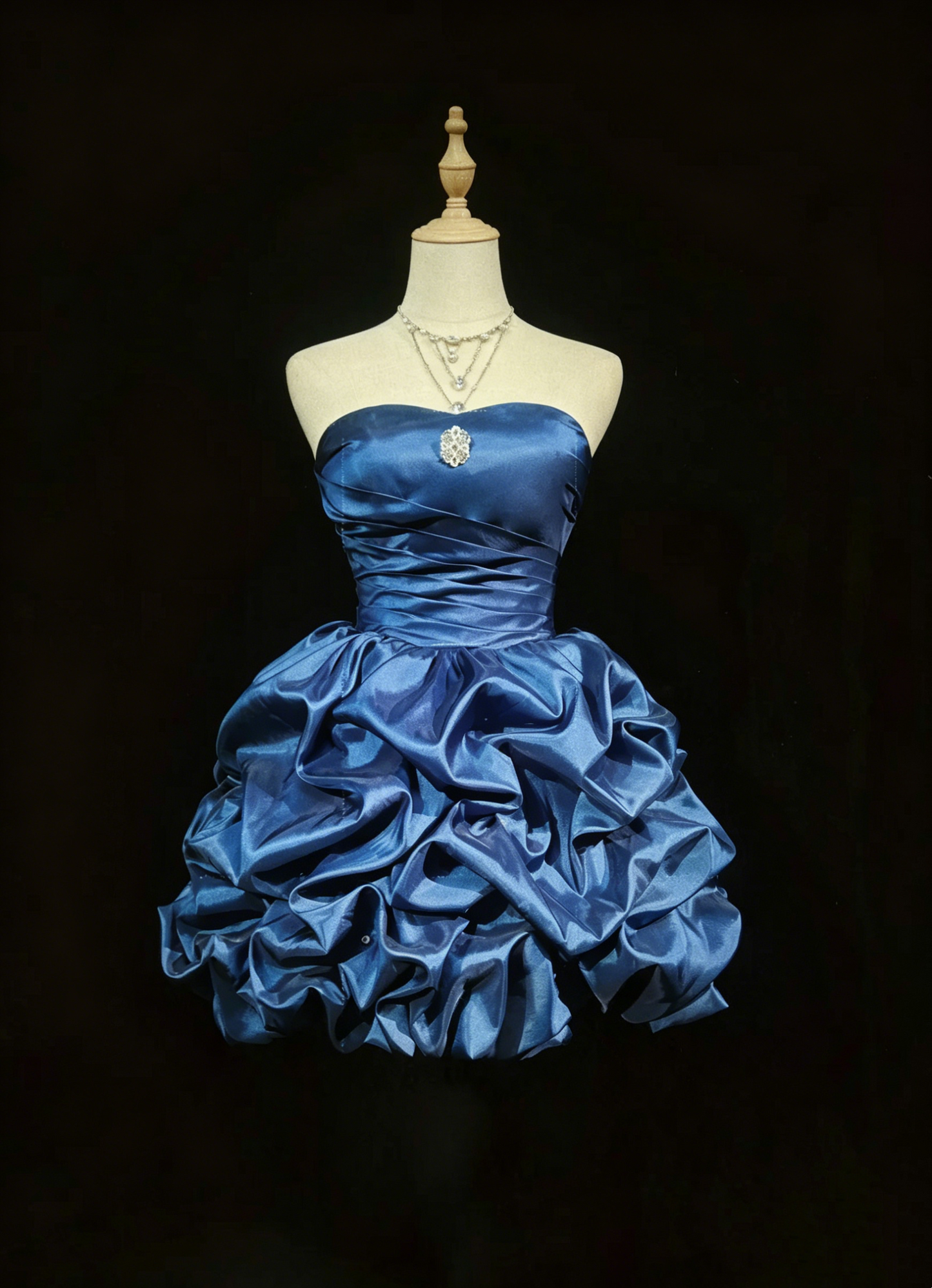 Glam Ballkleid Sweetheart Blaues Partykleid 17. Geburtstagskleid Heimkehrkleider N3810