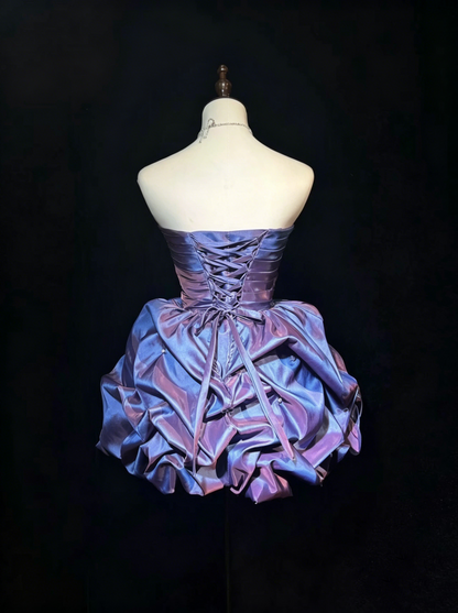 Glamouröses Ballkleid, Neckholder, Lila, mit Schmuckstein, Partykleid, Cocktailkleid, Heimkehrkleider N3814