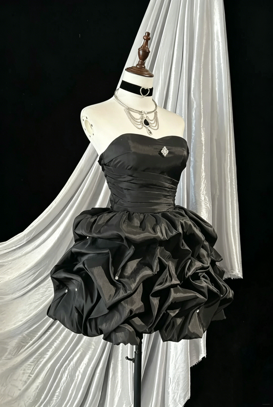 Glam Ball Gown Sweetheart Little Black Dress Party Dress Cocktail Gown Homecoming Dresses N3811