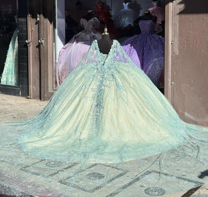 Robe de bal mignonne à bretelles spaghetti en tulle, longue sans manches, avec appliques, pour les 15 et 16 ans, DH2907