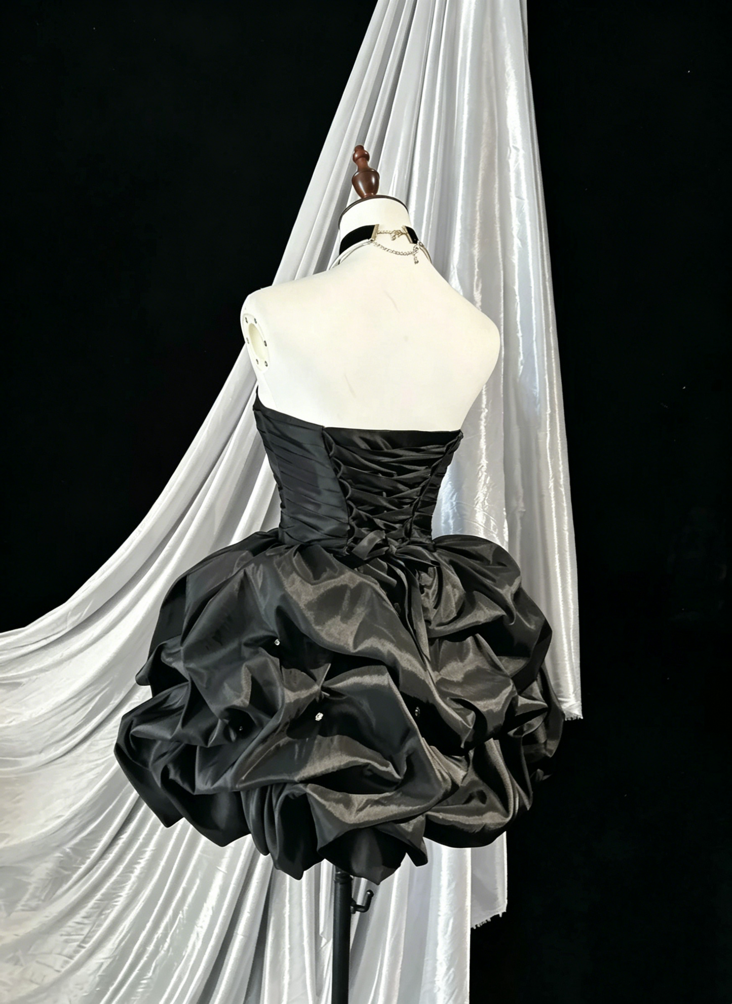 Glam Ball Gown Sweetheart Little Black Dress Party Dress Cocktail Gown Homecoming Dresses N3811