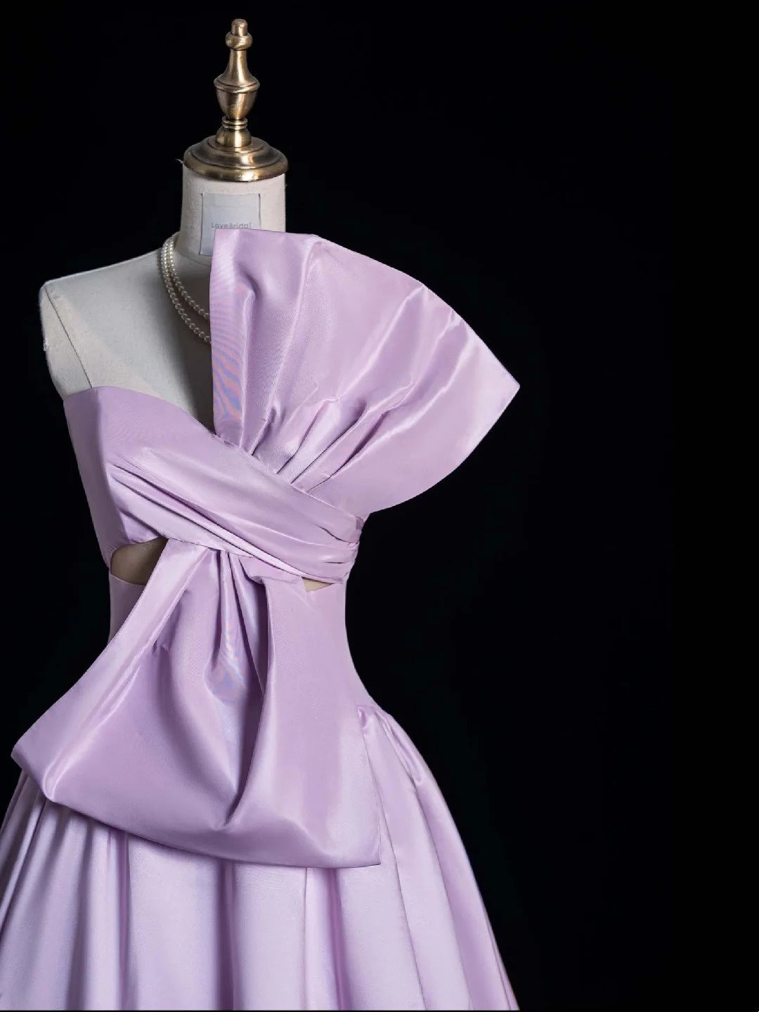 Ball Gown Strapless Lilac Satin Sleeveless With Bow-knot Women's Dress Long Quinceanera Dresses Sweet 16 Quince Dress N1176