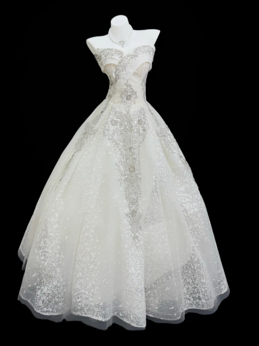 Chic Wedding Dresses Ball Gown Sweetheart Sleeveless Garden White Sequin Vintage Wedding Dress N4512