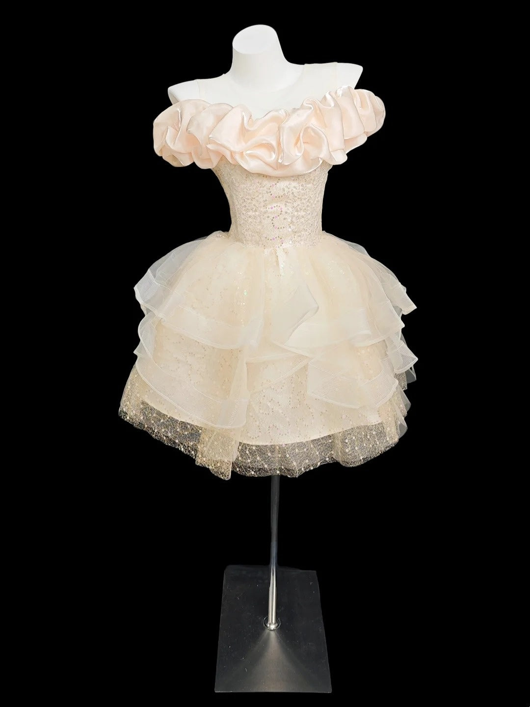 Elegantes Ballkleid schulterfrei, Inspo Ideen, kurze Mini-Party-Cocktailkleider, Heimkehrkleider N4535