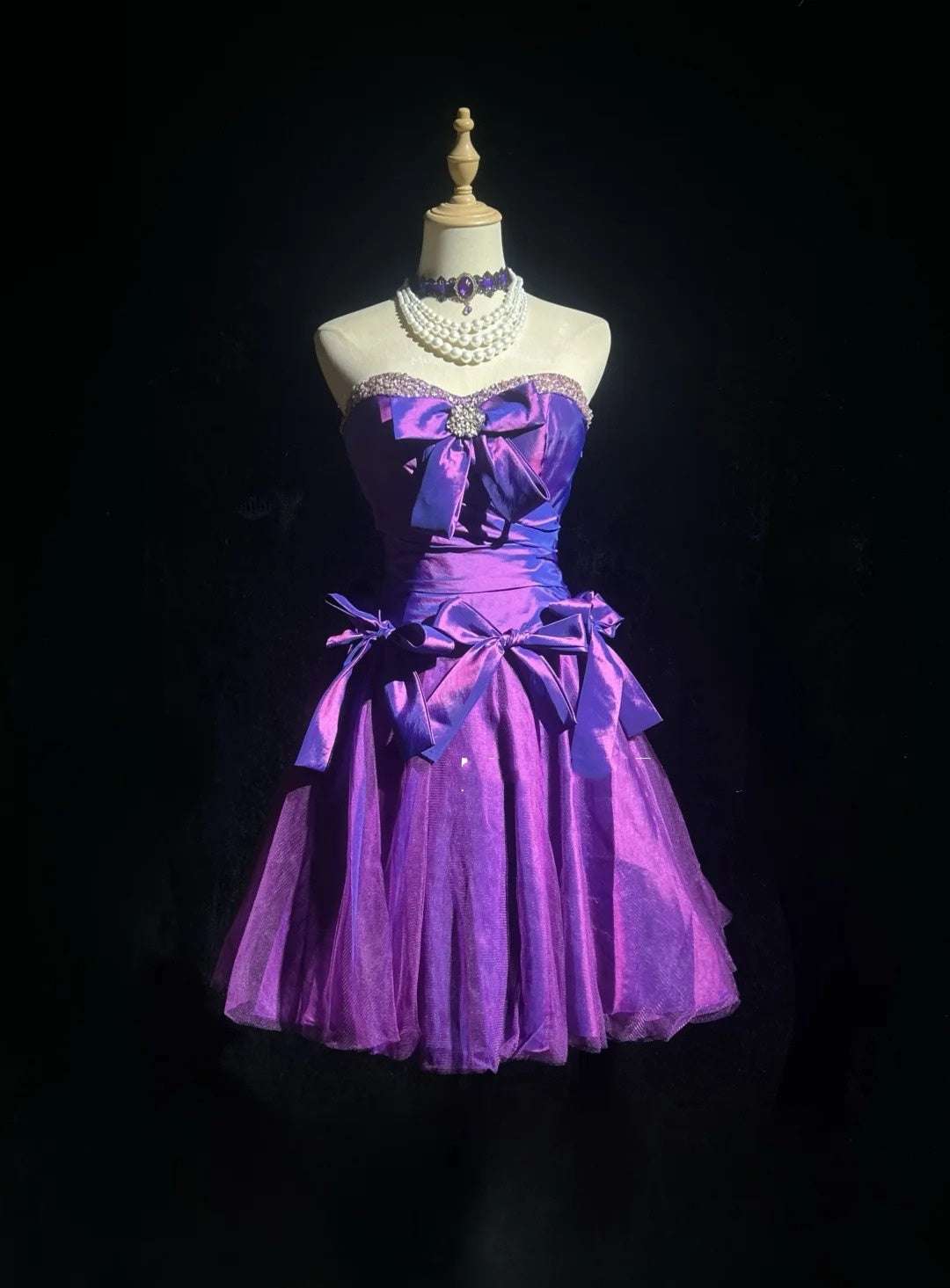 Cute Ball Gown Sweetheart Purple Tulle Short Party Dress Cocktail Gown Homecoming Dresses N3890