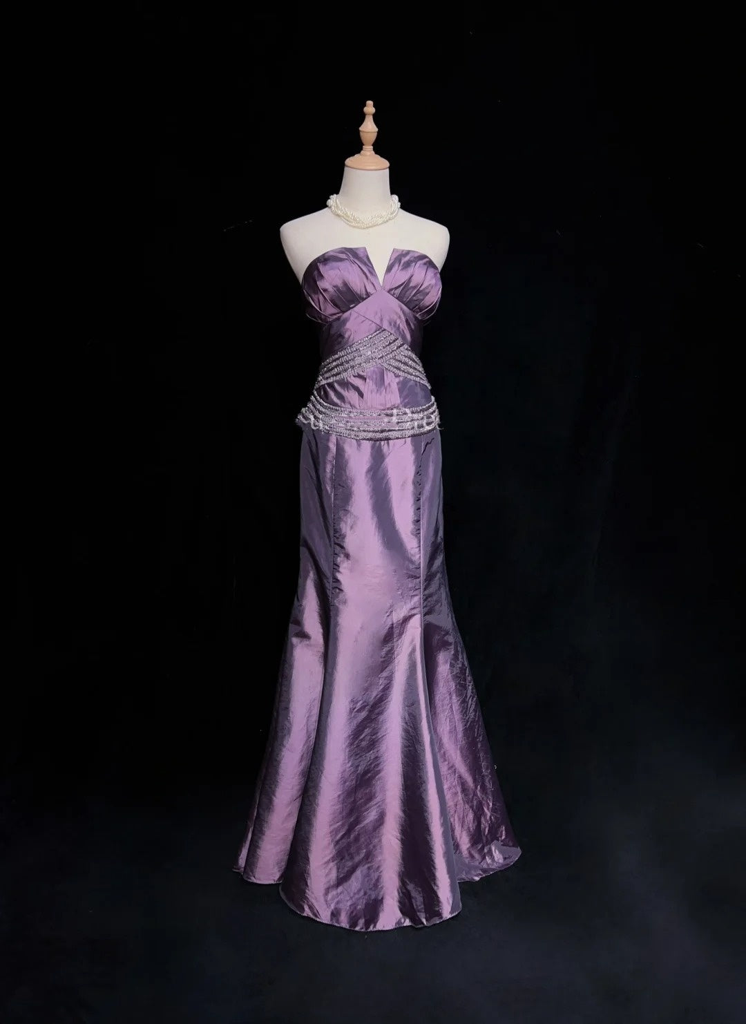 Robes de bal de rêve des années 90 Sirène Cœur Raisin avec perles Tenues de soirée formelles N3833