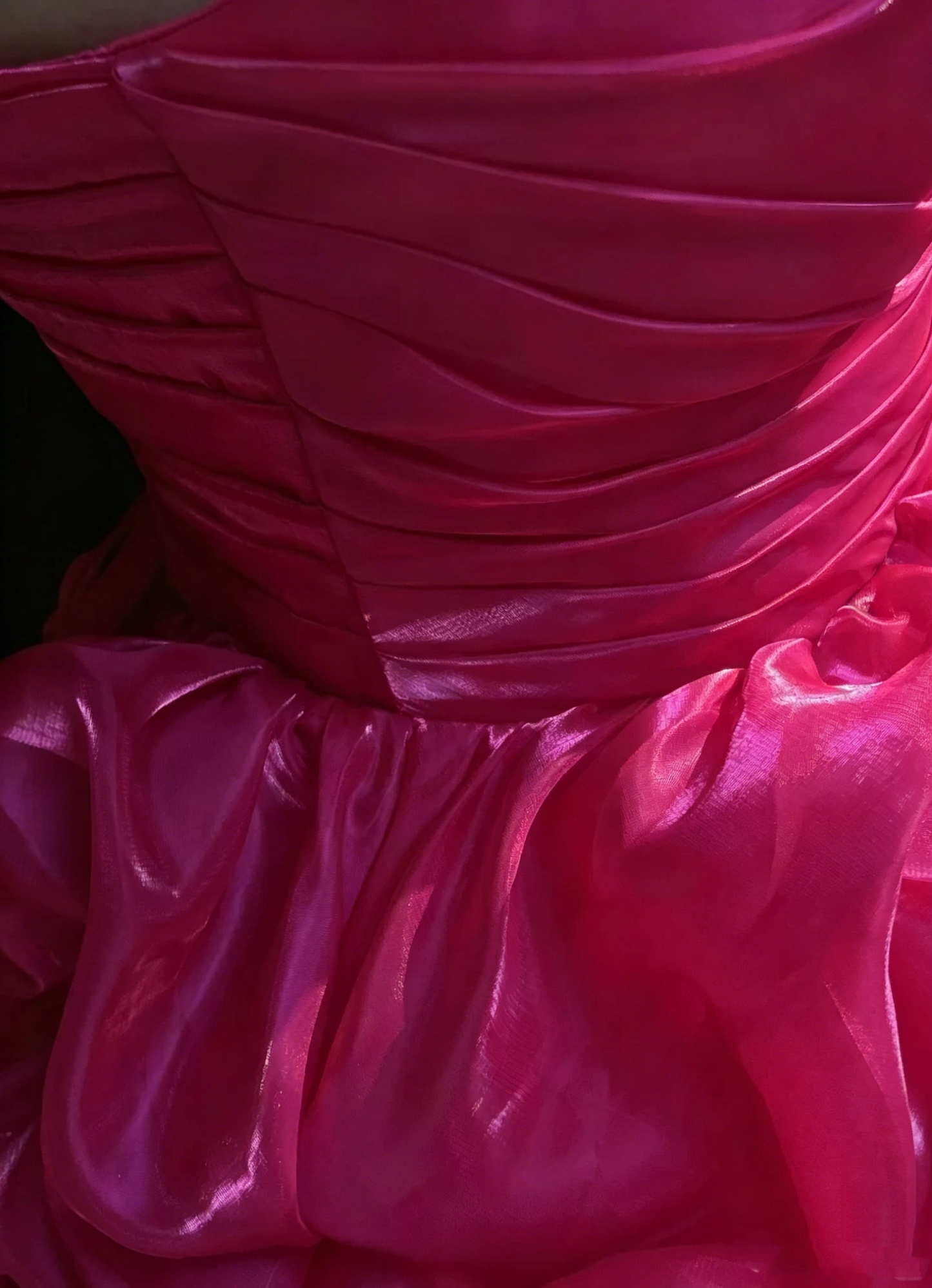 Elegantes Ballkleid, Neckholder, leuchtend Pink, kurz, Mini mit Edelsteinen, Partykleid, Cocktailkleid, Abschlussballkleid N3815