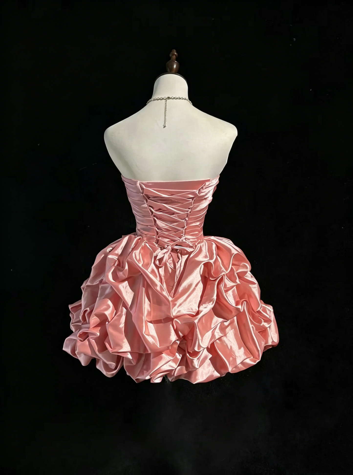 Belle Robe de Bal Cœur Rose Fard à Joues Courte Mini Robe de Fête Robe de Cocktail Robes de Rentrée N3816