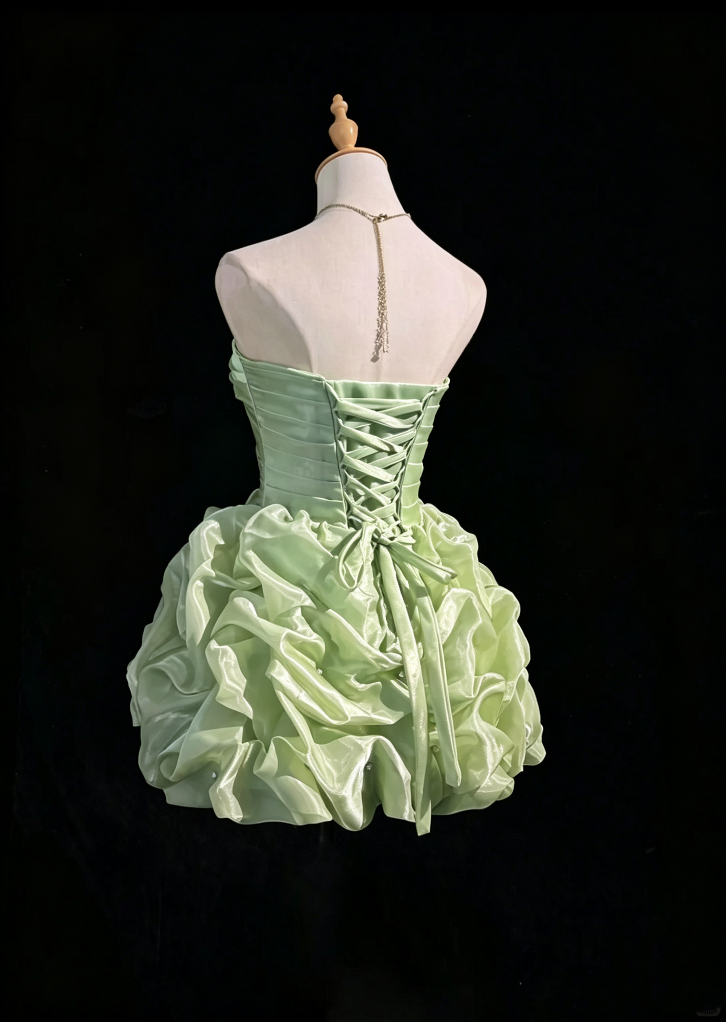 Pretty Ball Gown Strapless Mint Green Mini Short Cocktail Homecoming Dresses Ideas Hoco Outfits RB5135
