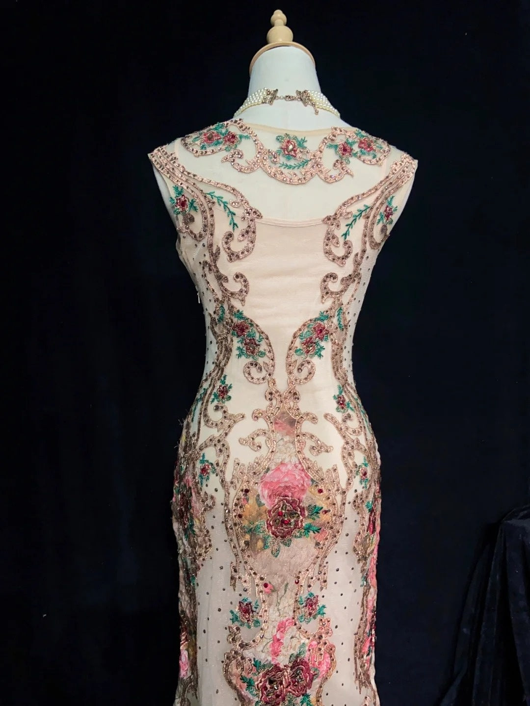 Magnifiques Robes de Bal Sirène en Tulle Blanc avec Perles Appliquées Tenues de Soirée Longues N3401