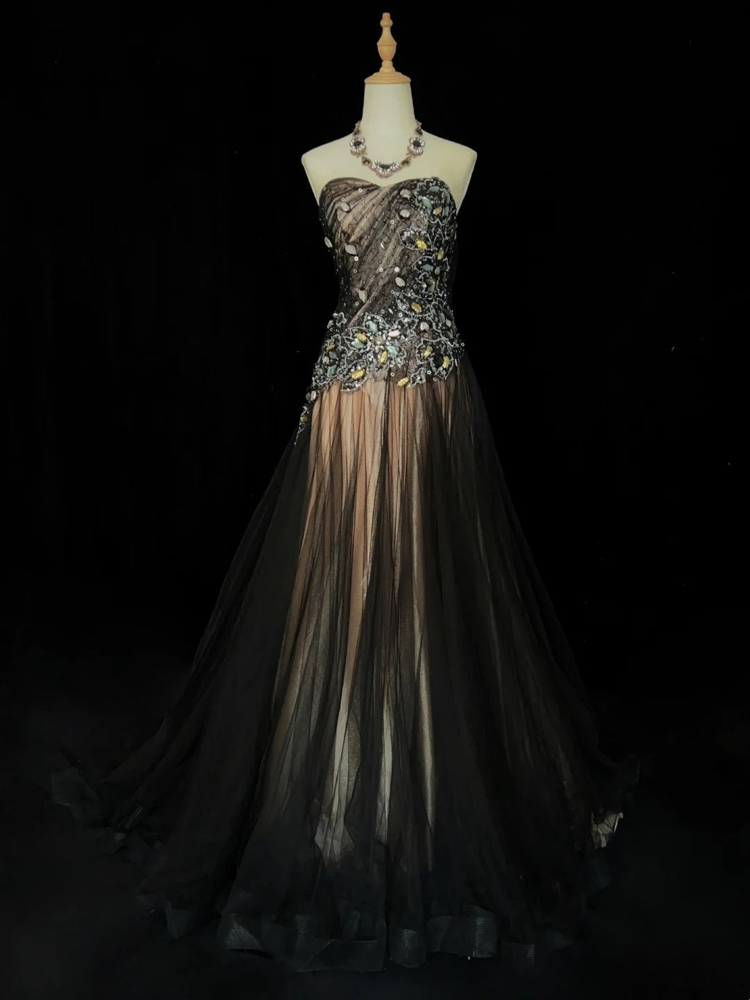 Vintage Prom Dresses Inspo Mermaid Sweetheart 90s Tulle Black Tie Dress With Lace For Women Formal Gowns N3305