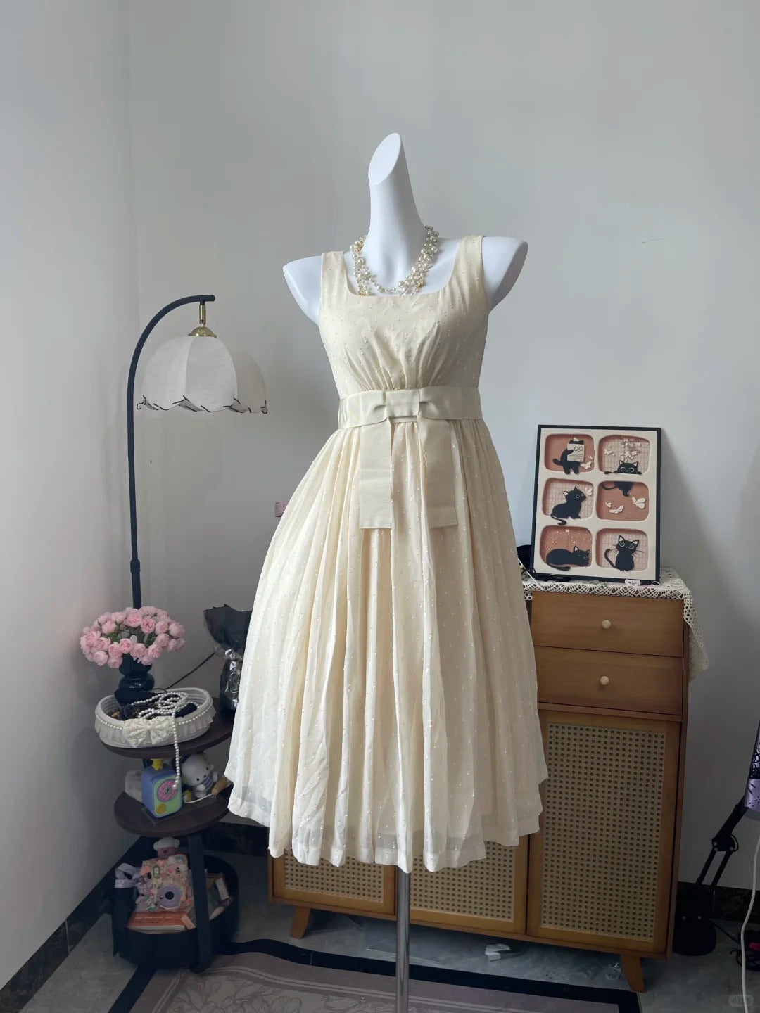 Vintage A Line Square Neck Champagne Chiffon Knee Length 16th Birthday Homecoming Dress Graduation Outfit RB6788