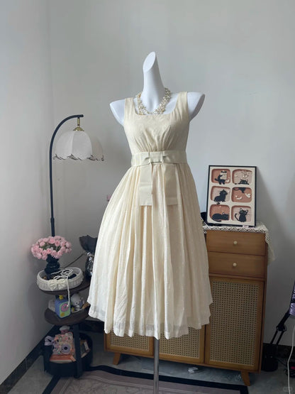 Vintage A Line Square Neck Champagne Chiffon Knee Length 16th Birthday Homecoming Dress Graduation Outfit RB6788