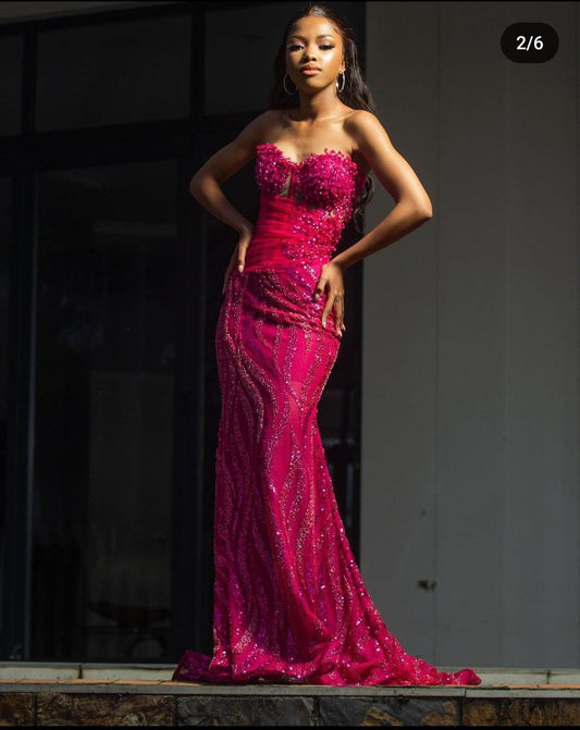 Stunning Mermaid Sweetheart Black Girl People With Beaded Sequin Long Prom Dresses Inspiration Party Formal Graduation Dress N125