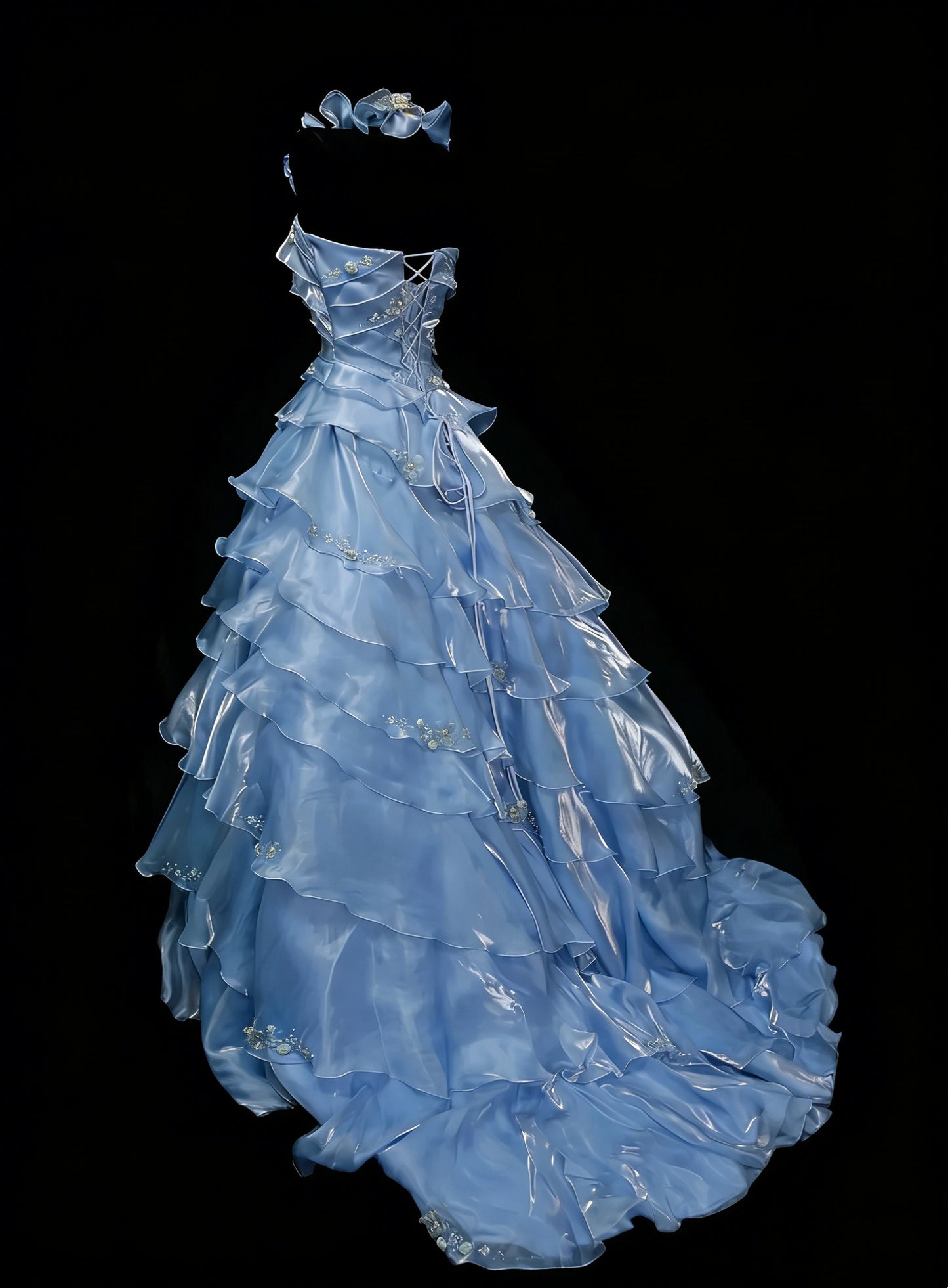 Vintage-Abendkleider, ästhetisches Ballkleid, quadratisch, hellblau, lang, inspirierendes formelles Partykleid N1828