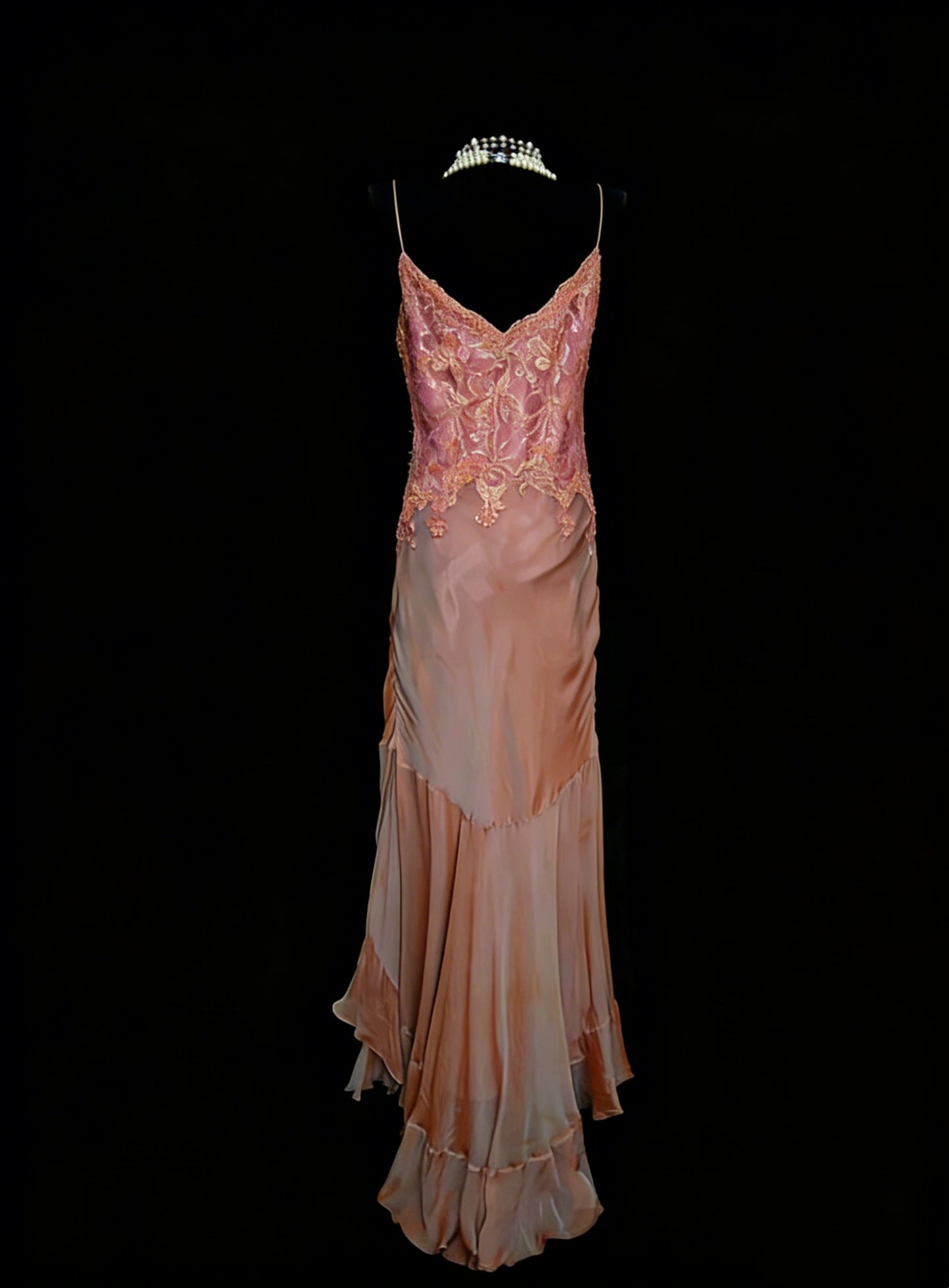 Vintage Abschlussballkleider Ästhetisch 1950er Retro High Low Rouge Rosa Langes Partykleid N2125