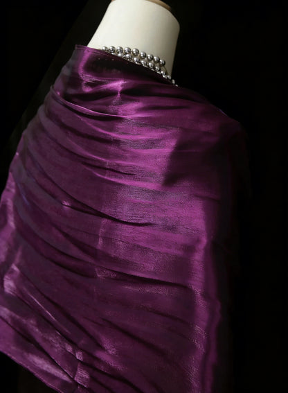 Robes de bal vintage esthétiques Années 60 Rétro Sirène Bretelles fines Robe de soirée longue violette N2130