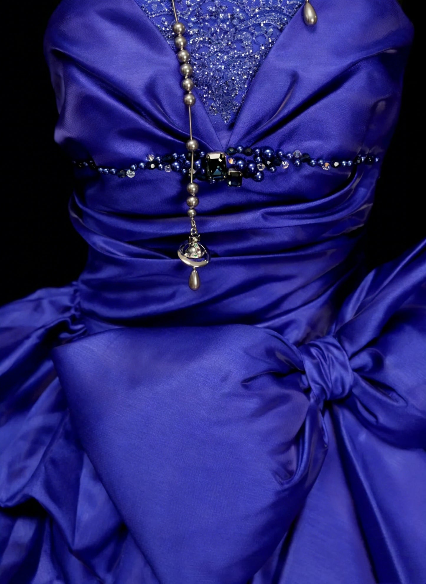 Vintage Ball Gown Strapless Royal Blue Satin With Ruffles Beaded Sweet 16 Dresses Quinceanera Dress Long 15 Vestidos De Fiesta N1457