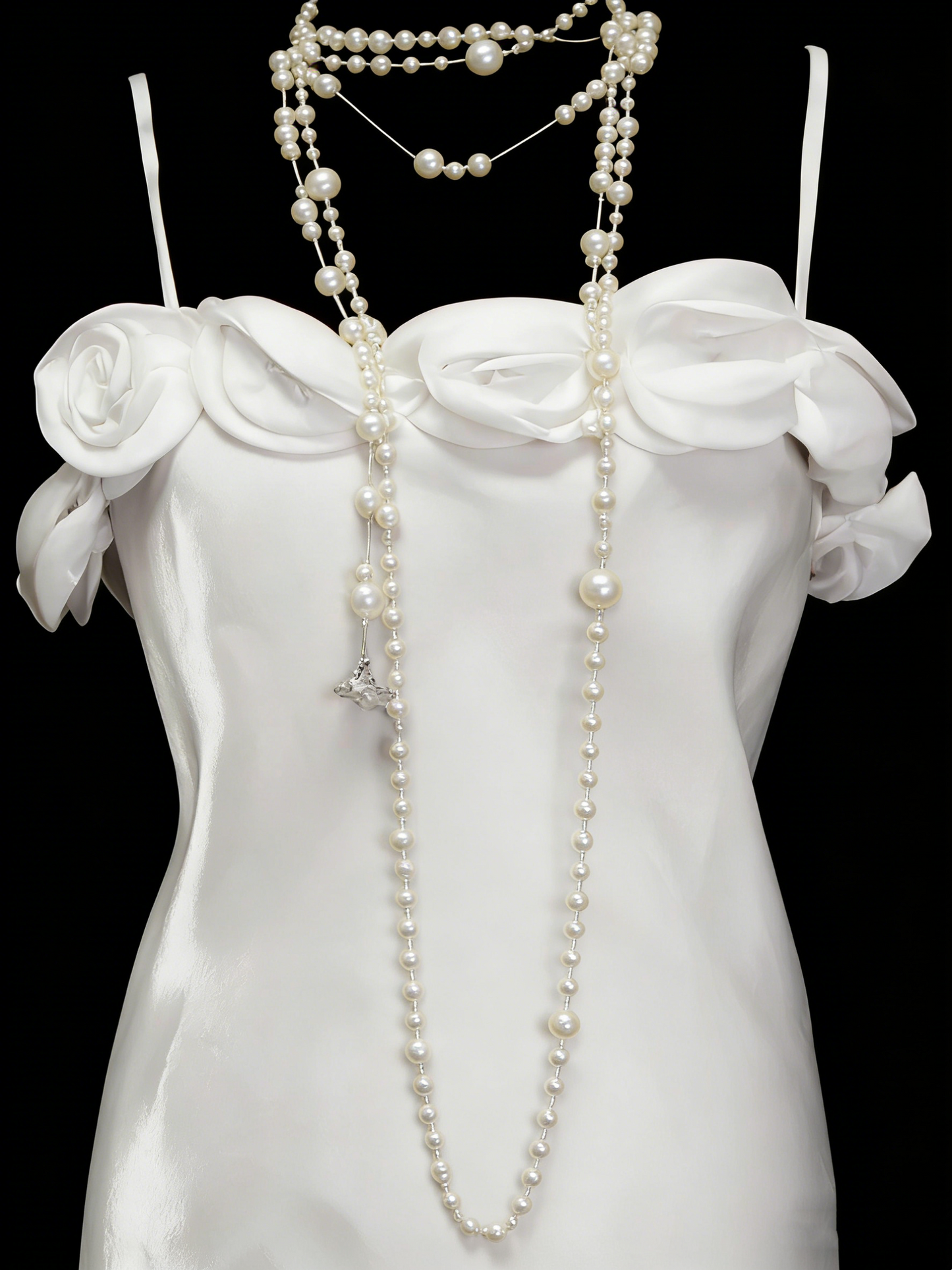 Robe de soirée sirène vintage à fines bretelles, style années 80, 70, 90, blanche, longue, idéale pour les bals de fin d'année ou les remises de diplômes (N1148)