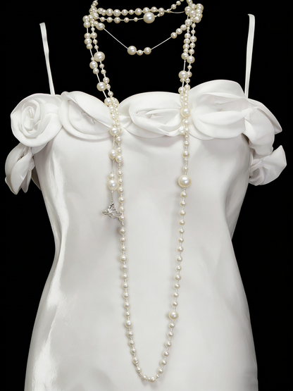 Robe de soirée sirène vintage à fines bretelles, style années 80, 70, 90, blanche, longue, idéale pour les bals de fin d'année ou les remises de diplômes (N1148)