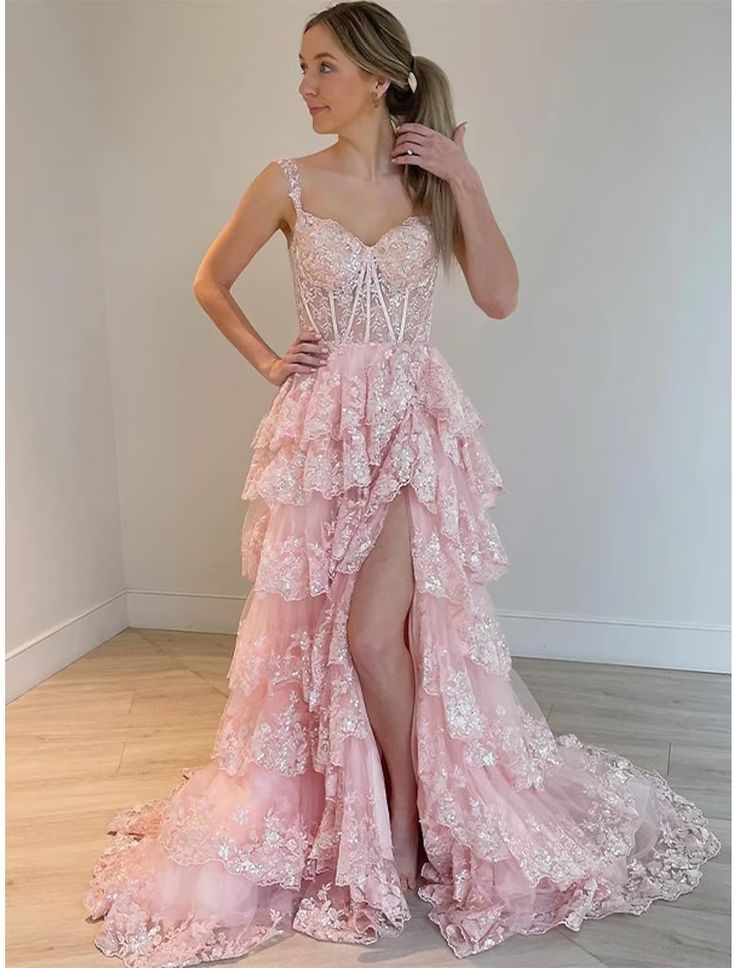 Sexy Ballkleid mit schulterfreiem Ausschnitt, Spitze und Schlitz für schwarze Mädchen, Paillettenkleid, langes formelles Abendkleid N790