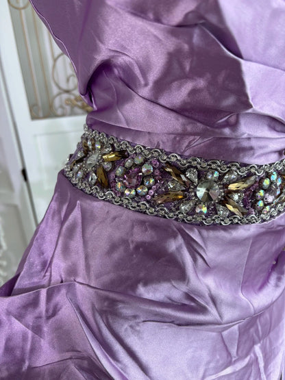 Modest Hoco Dress Homecoming Dresses Sheath Knee Length Purple 16th Birthday Party Outfits RB6389