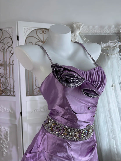 Modest Hoco Dress Homecoming Dresses Sheath Knee Length Purple 16th Birthday Party Outfits RB6389