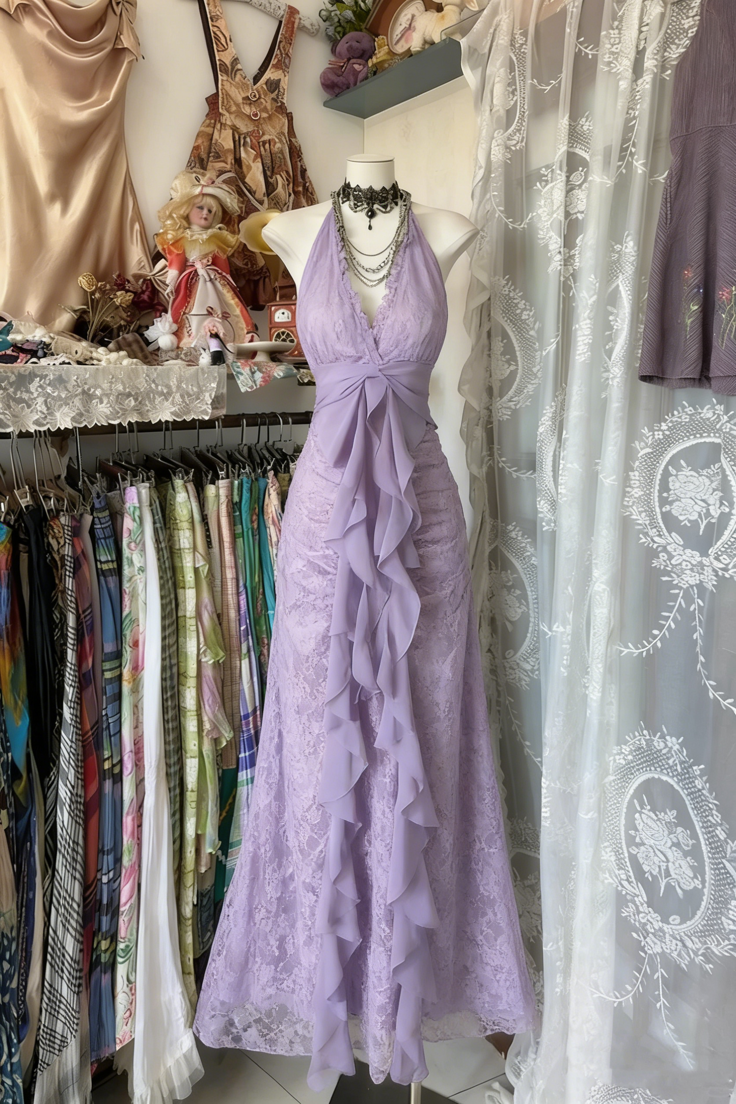 Vintage Black Elegant Vintage Prom Party Gown Evening Dress Princess Formal Dress N781