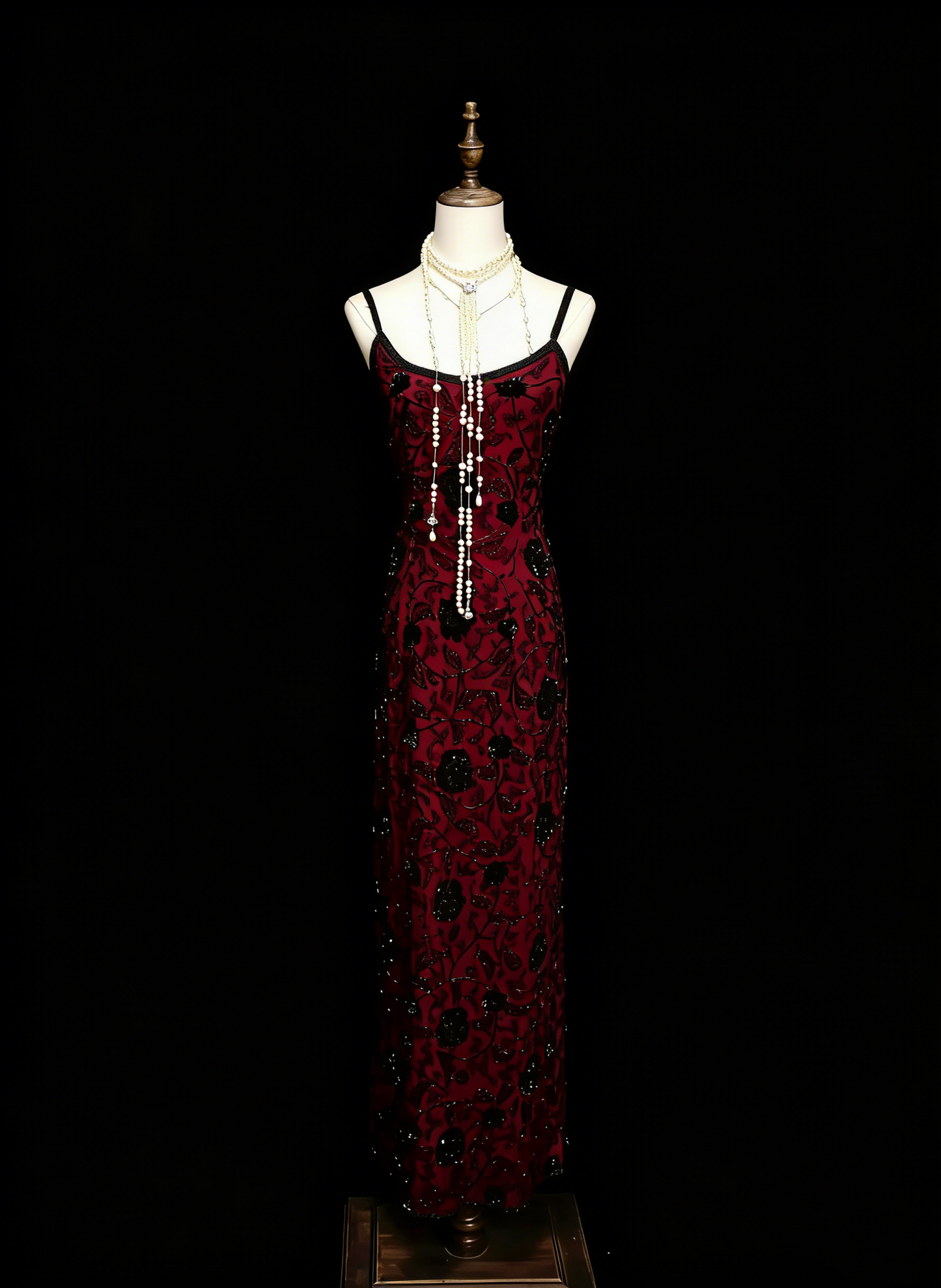 Robe de bal d'été rouge sans manches à bretelles spaghetti et paillettes pour femmes et adolescentes N2239