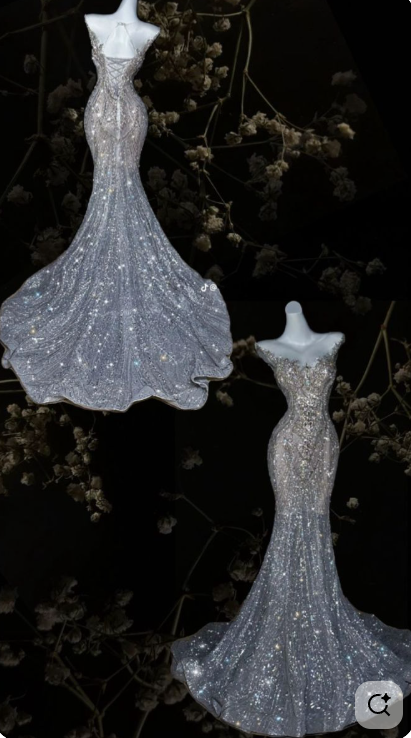 Robes de bal élégantes sirène magnifiques, robe de soirée scintillante, tapis rouge, robe de soirée longue N4042