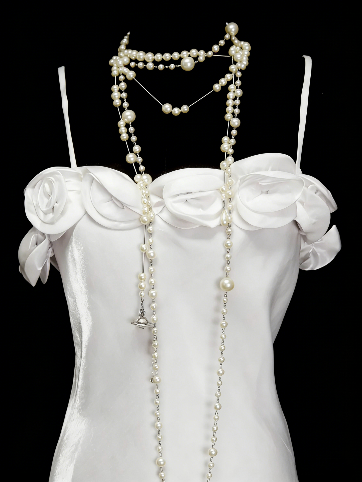 Robe de soirée sirène vintage à fines bretelles, style années 80, 70, 90, blanche, longue, idéale pour les bals de fin d'année ou les remises de diplômes (N1148)