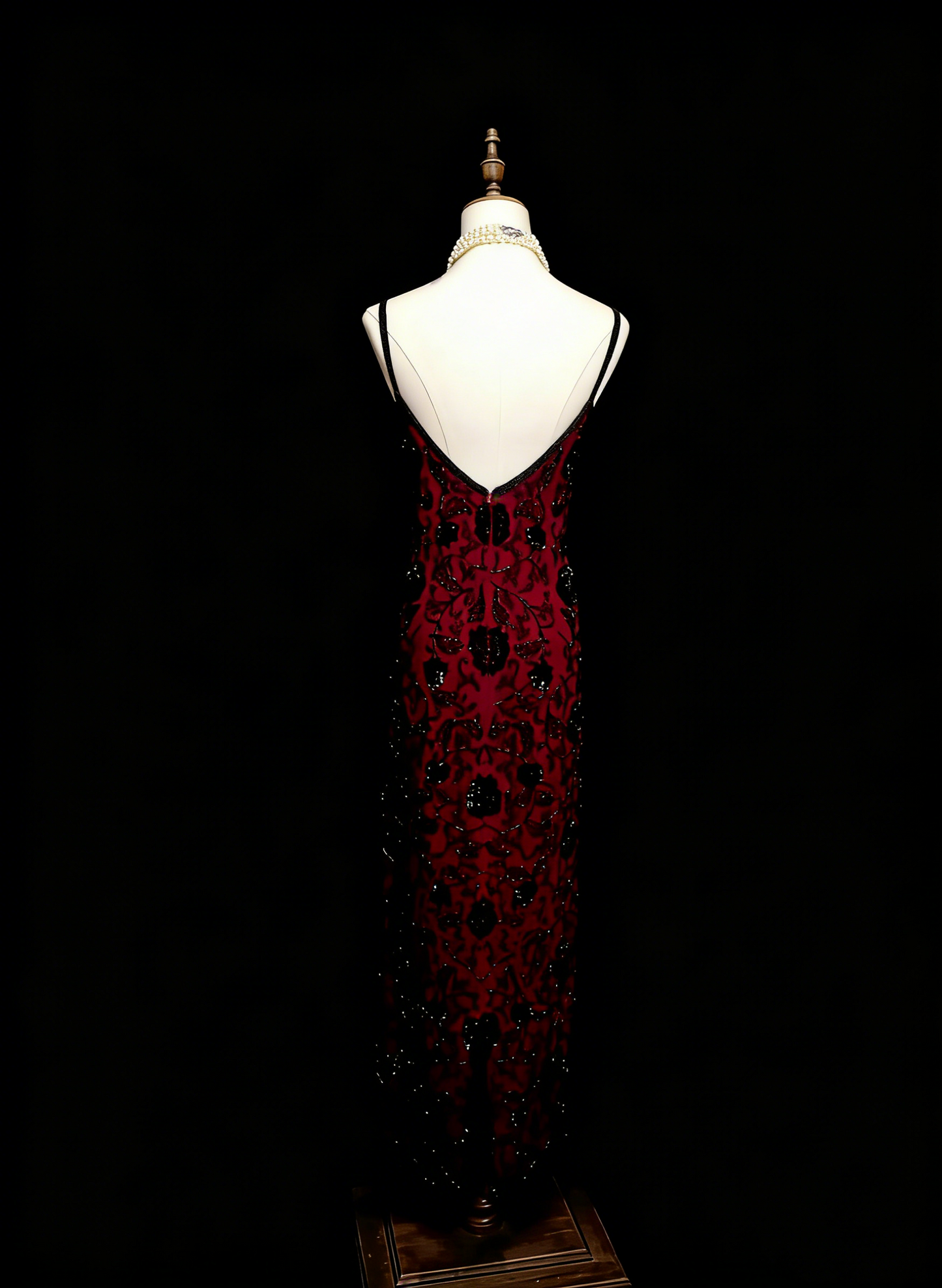 Robe de bal d'été rouge sans manches à bretelles spaghetti et paillettes pour femmes et adolescentes N2239
