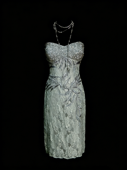 Robe de bal rétro fourreau bustier cœur en dentelle, robe courte pour 18 ans, robe de soirée N1258