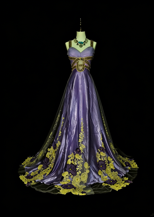 Robe de bal rétro années 70, coupe trapèze, bretelles spaghetti, satin raisin, sans manches, N1487