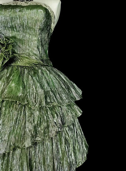 Robe de bal bustier verte courte pour le retour au lycée Robes de cocktail Hoco N3074