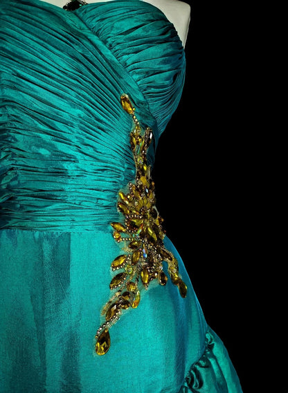 Schickes Etui-Kleid, One Shoulder, Grün, Satin, Abschlussball, Kurz, Mini, Homecoming-Kleid, Hoco-Kleid N2717
