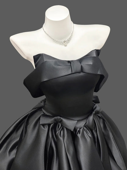 Sexy Ballkleid schulterfrei kurzes schwarzes Minikleid Party Cocktail Homecoming Kleider N4493