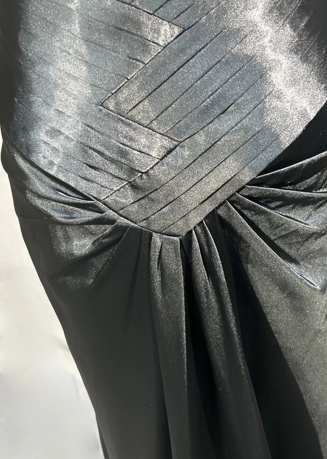 Robes de bal sirène modestes, dos nu, en satin noir avec volants, longues robes de soirée N3466