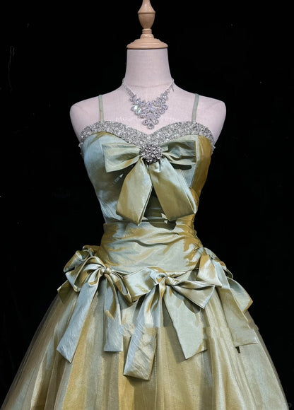 Vintage Ball Gown Spaghetti Strap Green Short Mini Senior Inspo Birthday 16th Party Outfits Homecoming Dresses RB3954