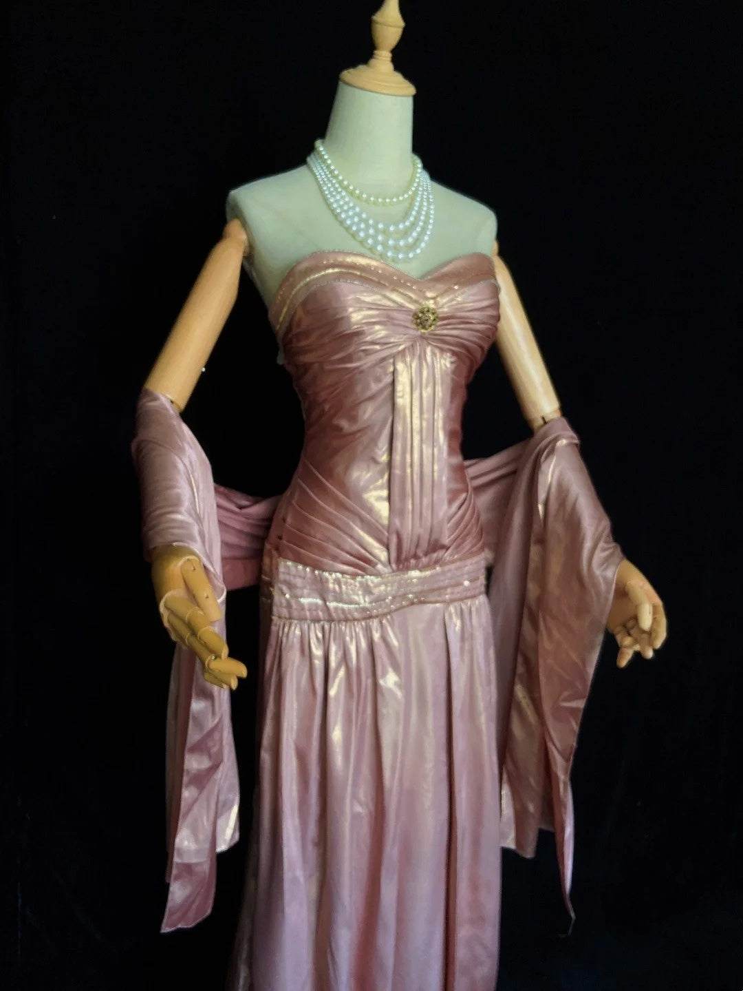 Bescheidene Ballkleider Inspo A-Linie Sweetheart Pink mit Perlenumhang für Damen Festliches Kleid N3268