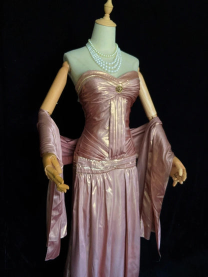 Bescheidene Ballkleider Inspo A-Linie Sweetheart Pink mit Perlenumhang für Damen Festliches Kleid N3268