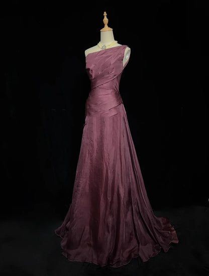 Belles Robes de Bal Sirène Violet Épaule Dénudée Longue Robe de Soirée Formelle N3664
