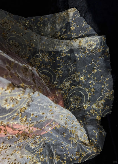 Robes de bal modestes sirène bretelles fines dentelle dorée avec perles longues tenues de soirée N3462