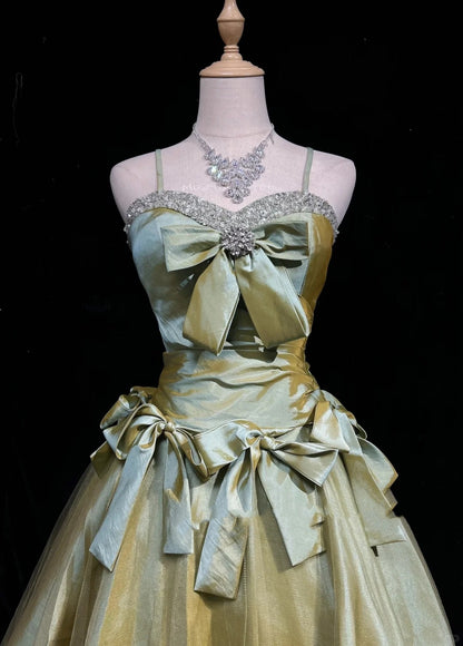 Robe de soirée vintage, bretelles spaghetti, vert olive, 12e année, longueur courte mini, look esthétique, robes de bal de promo RB4338