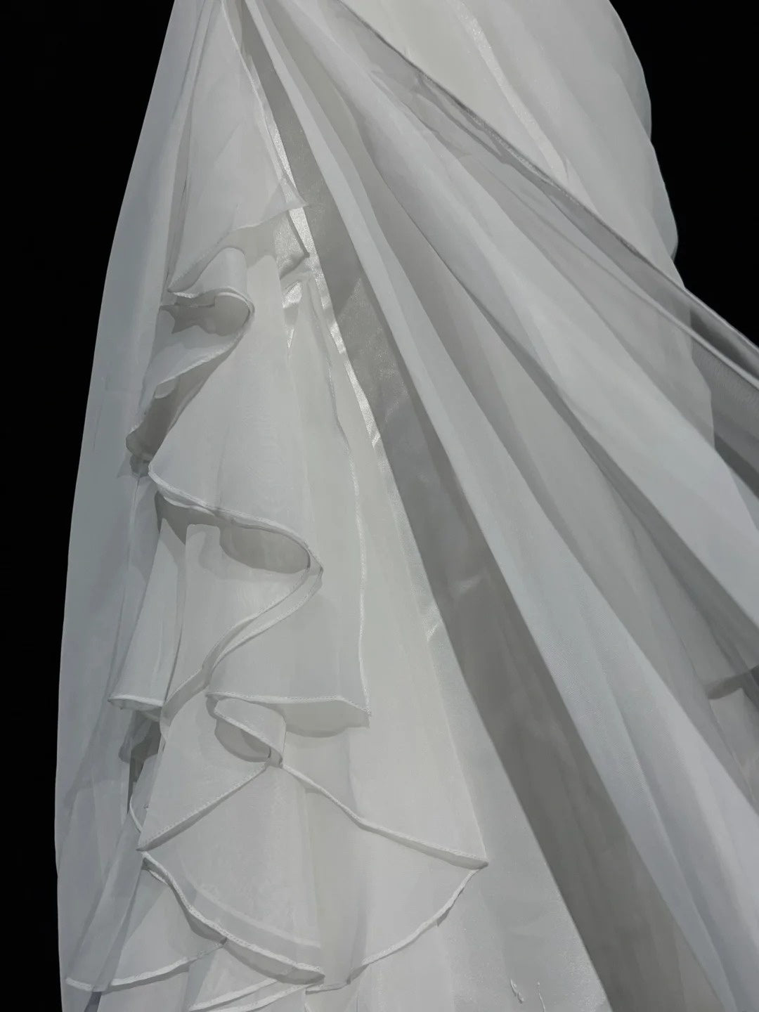Unique Wedding Dresses Sheath One Shoulder Chiffon White Long Bridal Gown N3105
