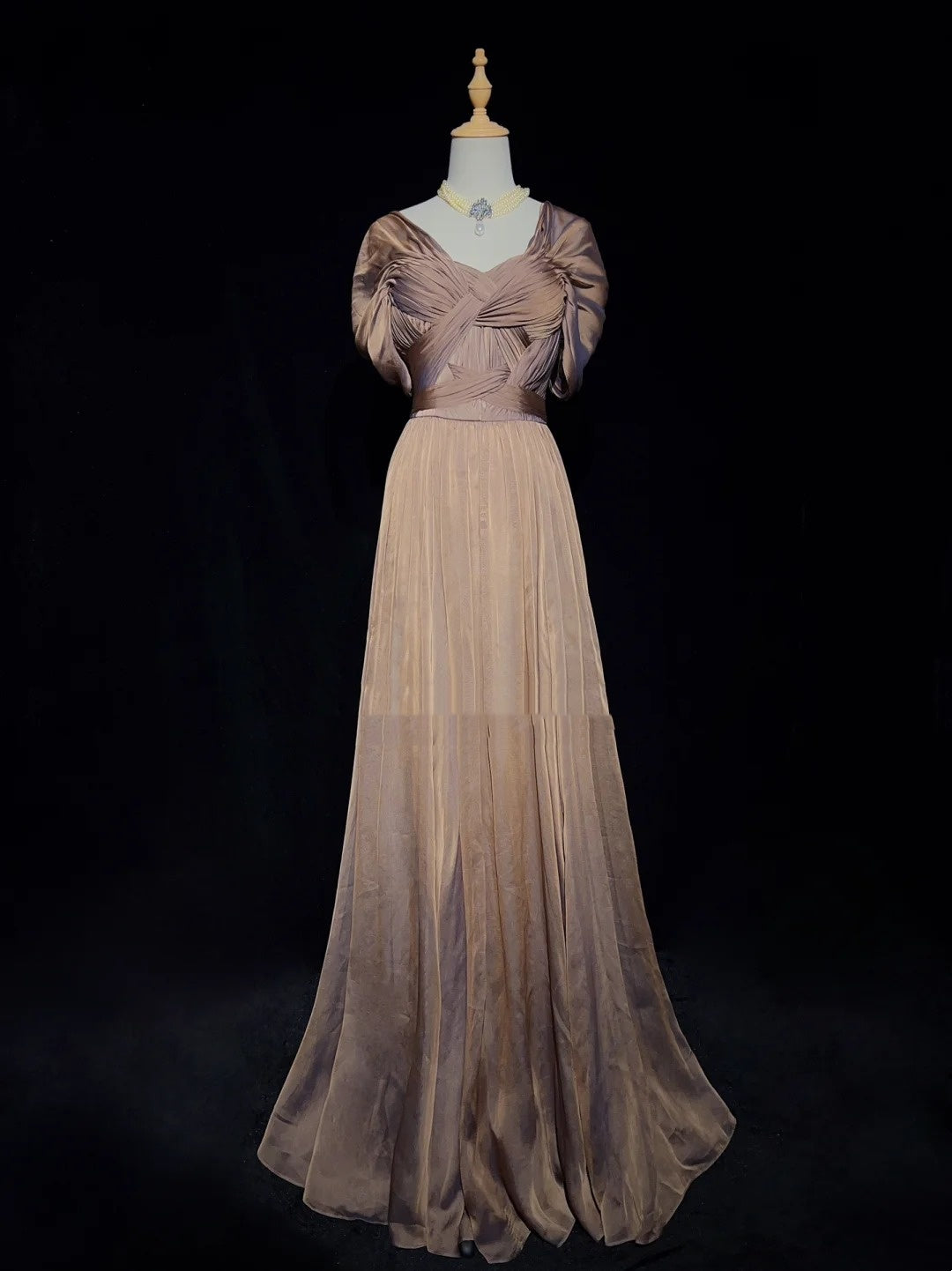 Robes de bal vintage des années 80, coupe trapèze, à fines bretelles, avec volants, longues tenues de soirée N3454