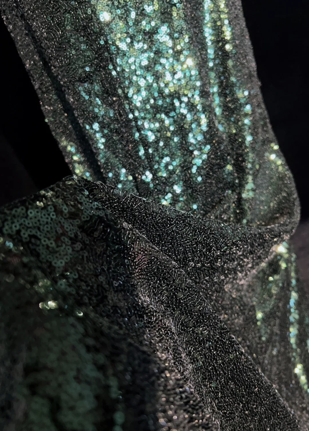 Glitzernde Abschlussballkleider Inspo Meerjungfrau 90er Rundhalsausschnitt Dunkelgrün mit Schlitz für Damen Abendkleid N3271