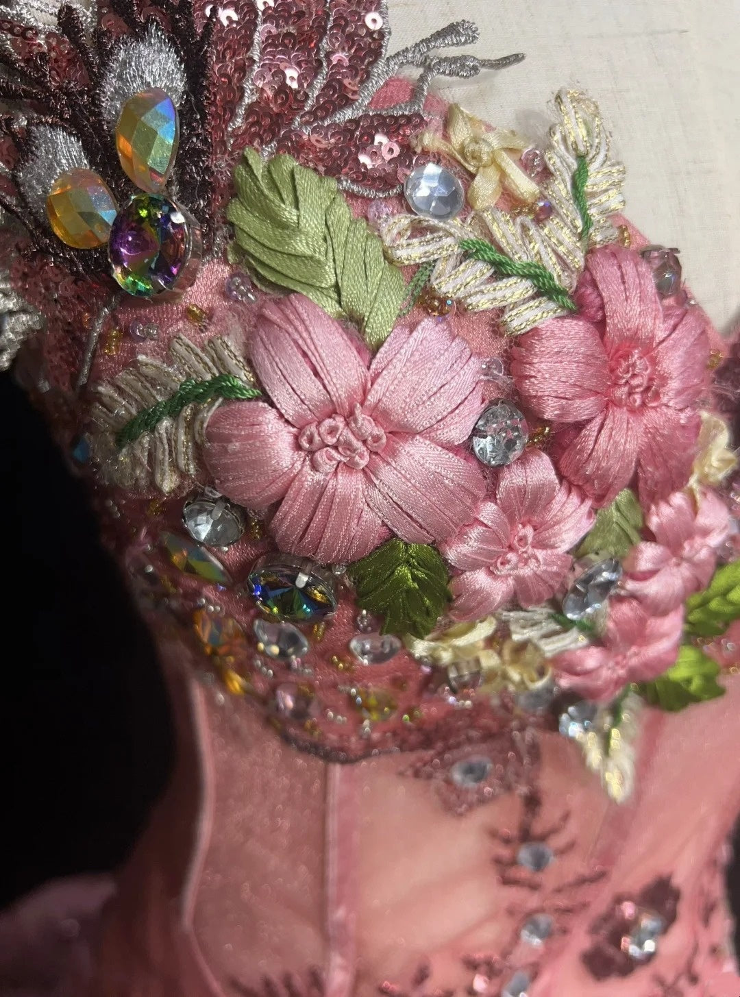 Vintage Abschlussballkleider Meerjungfrau Spaghettiträger Rosa Spitze mit Perlen 90er Lange Abendrobe N2890