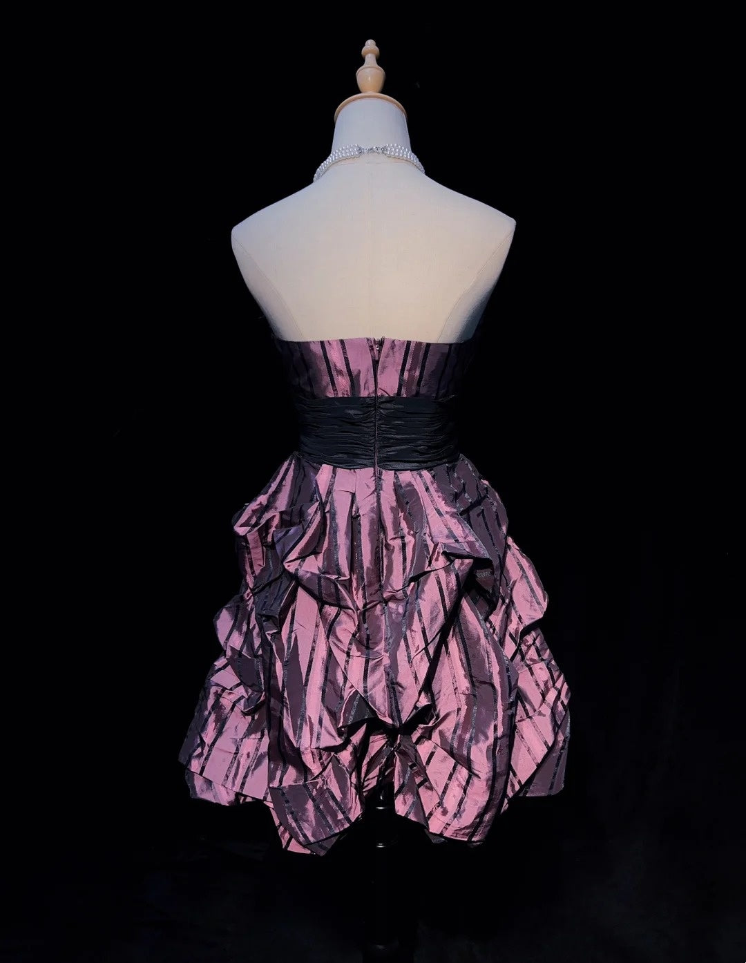 Robe de bal modeste bustier couleur raisin, idées pour femmes, robes courtes d'anniversaire, mini tenues de retour à la maison N3263