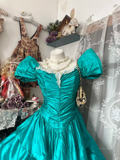 Robe de bal simple en satin bleu, courte, pour remise de diplôme, anniversaire, bal de promo, N3723